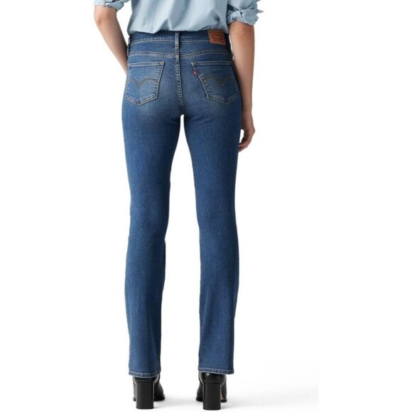 Women's Denim Bootcut Jeans 80% Cotton Stretch Tummy Panel Slimming - Picture 3 of 4